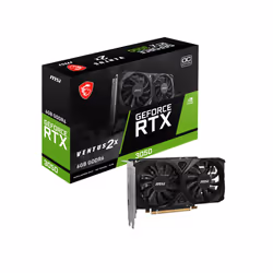 MSI VENTUS GeForce RTX 3050 2X E 6G OC, GeForce RTX 3050, 6 Go, GDDR6, 96 bit, 7680 x 4320 pixels, PCI Express x8 4.0