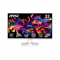 MSI MPG 321URXW QD-OLED, 80 cm (31.5"), 3840 x 2160 pixels, 4K Ultra HD, QD-OLED, 0,03 ms, Blanc