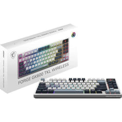 Clavier gamer sans fil - Switches mécaniques linéaires - MSI FORGE GK600 TKL Wireless - TKL - RGB - Blanc