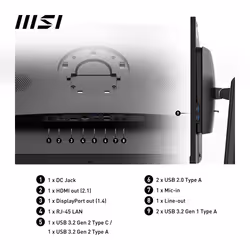 MSI Pro AP242P Intel® Core™ i7 i7-14700 60,5 cm (23.8") 1920 x 1080 pixels PC All-in-One 0 Go SSD Wi-Fi 6E (802.11ax) Noir
