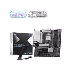 MSI PRO B860M-A WIFI, Intel, LGA 1851 (Socket V1), Intel Core Ultra (Series 2), LGA 1851, 256 Go, DDR5-SDRAM