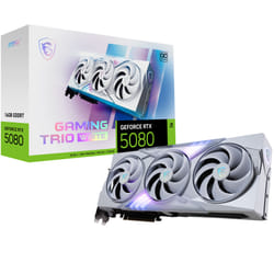 MSI GAMING GEFORCE RTX 5080 16G TRIO OC WHITE carte graphique NVIDIA 16Go GDDR7