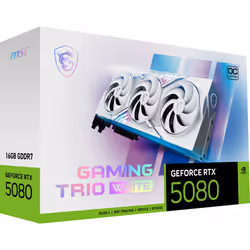 MSI GAMING GEFORCE RTX 5080 16G TRIO OC WHITE carte graphique NVIDIA 16Go GDDR7