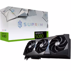 MSI SUPRIM GeForce RTX5080 16G SOC, GeForce RTX 5080, 16 Go, GDDR7, 256 bit, 7680 x 4320 pixels, PCI Express x16 5.0