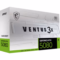 MSI VENTUS GEFORCE RTX 5080 16G 3X OC WHITE carte graphique NVIDIA 16Go GDDR7