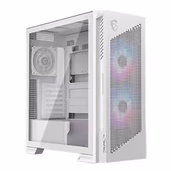 MSI MPG VELOX 300R AIRFLOW PZ, Midi Tower, PC, Blanc, ATX, EATX, micro ATX, Mini-ITX, Jouer, 16,5 cm