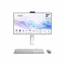 MSI Modern AM273QP AI 1UM-081FR Intel Core Ultra 7 155H 68,6 cm (27") 2560 x 1440 pixels PC All-in-One 32 Go DDR5-SDRAM 1 To SSD Windows 11 Home Wi-Fi 6E (802.11ax) Blanc - Vue supplémentaire 2