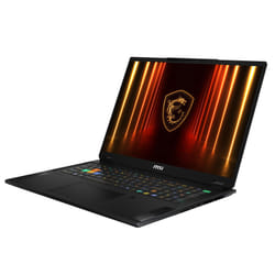 MSI Stealth 18 HX AI A2XWJG-010FR Intel Core Ultra 9 275HX Ordinateur portable 45,7 cm (18") UHD+ 64 Go DDR5-SDRAM 2 To SSD NVIDIA GeForce RTX 5090 Wi-Fi 7 (802.11be) Windows 11 Pro Noir