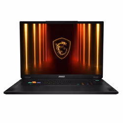 MSI Stealth 18 HX AI A2XWJG-010FR Intel Core Ultra 9 275HX Ordinateur portable 45,7 cm (18") UHD+ 64 Go DDR5-SDRAM 2 To SSD NVIDIA GeForce RTX 5090 Wi-Fi 7 (802.11be) Windows 11 Pro Noir