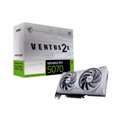 MSI GeForce RTX5070 VENTUS 2X OC White, GeForce RTX 5070, 12 Go, GDDR7, 192 bit, 7680 x 4320 pixels, PCI Express x16 5.0