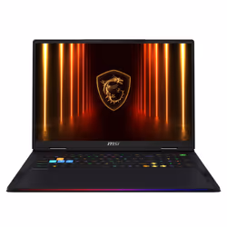 MSI Raider A18 HX A9WJG-009FR AMD Ryzen™ 9 9955HX3D Ordinateur portable 45,7 cm (18") UHD+ 64 Go DDR5-SDRAM 2 To SSD NVIDIA GeForce RTX 5090 Wi-Fi 7 (802.11be) Windows 11 Pro Noir