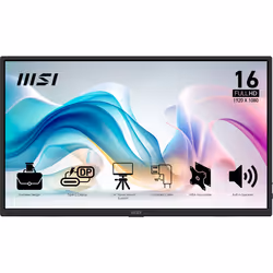 MSI PRO MP165 E6, 39,6 cm (15.6"), LED, 1920 x 1080 pixels, Full HD, 16:9, 4 ms