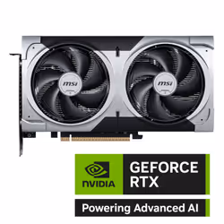 MSI VENTUS GeForce RTX 5060 TI 16G 2X OC PLUS, GeForce RTX 5060 Ti, 16 Go, GDDR7, 128 bit, 7680 x 4320 pixels, PCI Express x1 ...