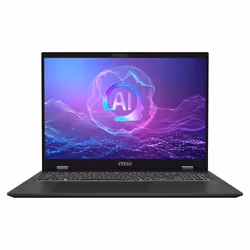 MSI Prestige 16 AI Evo B2HMG-095FR Intel Core Ultra 9 285H Ordinateur portable 40,6 cm (16") UHD+ 32 Go LPDDR5x-SDRAM 1 To SSD Wi-Fi 7 (802.11be) Windows 11 Home Gris