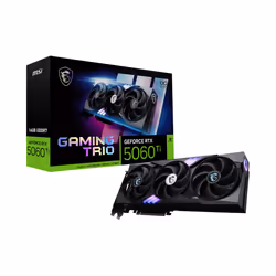 MSI GAMING GeForce RTX 5060 TI 16G TRIO OC, GeForce RTX 5060 Ti, 16 Go, GDDR7, 128 bit, 7680 x 4320 pixels, PCI Express x16 5 ...