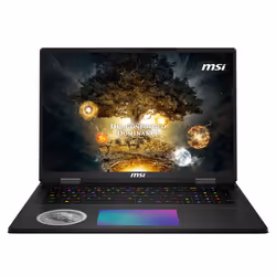 MSI Titan 18 HX Dragon Edition Norse Myth A2XWJG-677FR Intel Core Ultra 9 285HX Ordinateur portable 45,7 cm (18") UHD+ 96 Go DDR5-SDRAM 6 To SSD NVIDIA GeForce RTX 5090 Wi-Fi 7 (802.11be) Windows 11 Pro Noir