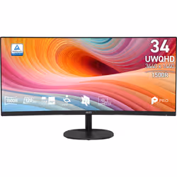 MSI Pro MP341CQ E12 écran plat de PC 34" UltraWide Quad HD Noir - Vue supplémentaire 3