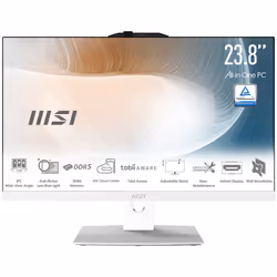 MSI Modern AM242P 1M-2097EU Intel Core 7 150U 60,5 cm (23.8") 1920 x 1080 pixels PC All-in-One 16 Go DDR5-SDRAM 512 Go SSD Windows 11 Pro Wi-Fi 6E (802.11ax) Blanc - Vue supplémentaire 3