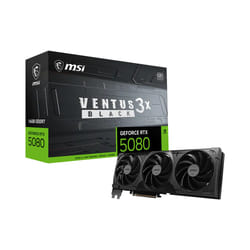 MSI VENTUS GEFORCE RTX 5080 16G 3X OC BLACK carte graphique NVIDIA 16 Go GDDR7