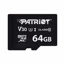 Patriot Memory VX Series, 64 Go, MicroSDXC, Classe 10, UHS-I, 90 Mo/s, 80 Mo/s