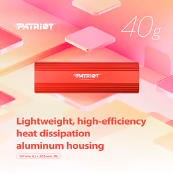Patriot Memory Transporter Lite 2 To USB Type-C 3.2 Gen 2 (3.1 Gen 2) Rouge - Vue supplémentaire 7