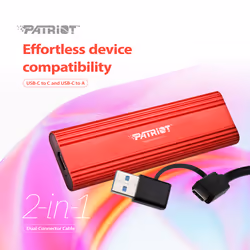 Patriot Memory Transporter Lite 2 To USB Type-C 3.2 Gen 2 (3.1 Gen 2) Rouge - Vue supplémentaire 8