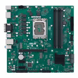ASUS PRO B760M-C-CSM, Intel, LGA 1700, Intel® Celeron®, Intel® Core™ i3, Intel® Core™ i5, Intel® Core™ i7, Intel® Core™ i9,.. ...