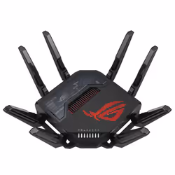 ASUS ROG Rapture GT-BE98, Wi-Fi 7 (802.11be), Quad-band (2.4 GHz / 5 GHz-1 / 5 GHz-2 / 6 GHz), Ethernet/LAN, Noir, Routeur