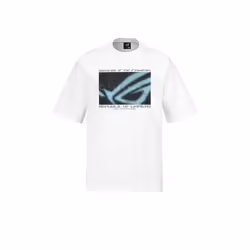 ASUS ROG Cosmic Wave, Tee-shirt, Adulte, Unisexe, Blanc, M, Coton
