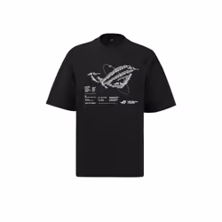 ASUS ROG PixelVerse, Tee-shirt, Adulte, Unisexe, Noir, XL, SML