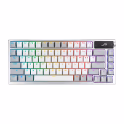 ASUS ROG Azoth, RF sans fil + Bluetooth, Clavier mécanique, QWERTY, LED RGB, Blanc