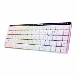 ASUS ROG Falchion RX Low Profile, 65%, USB + RF Wireless + Bluetooth, Interrupteur à clé optique, QWERTZ, LED RGB, Blanc