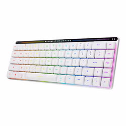 ASUS 90MP03EC-BKSA10, 65%, Avec fil &sans fil, USB + RF Wireless + Bluetooth, Interrupteur à clé optique, LED RGB, Blanc