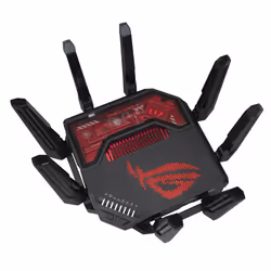 ASUS ROG Rapture GT-BE19000 routeur sans fil Multi-Gigabit Ethernet Tri-bande (2,4 GHz / 5 GHz / 6 GHz) Noir, Rouge