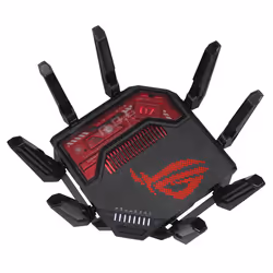 ASUS ROG Rapture GT-BE19000 routeur sans fil Multi-Gigabit Ethernet Tri-bande (2,4 GHz / 5 GHz / 6 GHz) Noir, Rouge - Vue supplémentaire 4