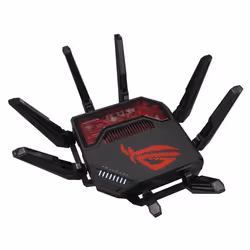 ASUS ROG Rapture GT-BE19000 routeur sans fil Multi-Gigabit Ethernet Tri-bande (2,4 GHz / 5 GHz / 6 GHz) Noir, Rouge - Vue supplémentaire 5