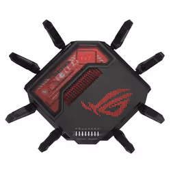 ASUS ROG Rapture GT-BE19000 routeur sans fil Multi-Gigabit Ethernet Tri-bande (2,4 GHz / 5 GHz / 6 GHz) Noir, Rouge - Vue supplémentaire 7