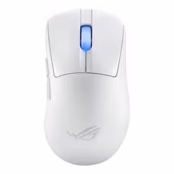 ASUS ROG Keris II Ace Wireless AimPoint White, Droitier, Optique, RF Wireless + Bluetooth + USB Type-A, 42000 DPI, Blanc