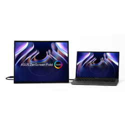 ASUS ZenScreen Fold OLED MQ17QH écran plat de PC 17.3" Quad HD Argent