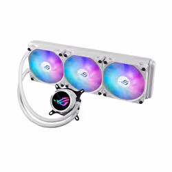 ASUS ROG Strix LC III 360 ARGB White Edition, Kit de refroidissement du liquide, 12 cm, 36 dB, 70,38 cfm, Blanc