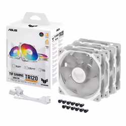 ASUS TUF GAMING TR120 ARGB REVERSE 3IN1 White Boitier PC Refroidisseur d'air 12 cm Blanc - Vue supplémentaire 9