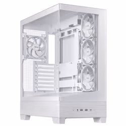 ASUS A31 Plus TG ARGB WHITE, Midi Tower, PC, Blanc, ATX, micro ATX, Mini-ITX, Multi, 16,5 cm