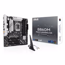 ASUS B860M MAX GAMING AX, Intel, LGA 1851 (Socket V1), Intel Core Ultra (Series 2), Intel LGA1851, DDR5-SDRAM, 256 Go
