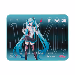 ASUS TUF Gaming P1 Hatsune Miku Edition, Turquoise, Image, Tissu, Caoutchouc, Base antidérapante, Tapis de souris de jeu