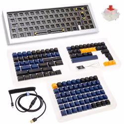 Ducky Outlaw 65, 65%, Avec fil, USB, Clavier mécanique, LED RGB, Argent