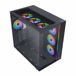 Boîtier PC moyen tour avec panneaux vitrés Xigmatek E-ATX Aqua Ultra Air RGB