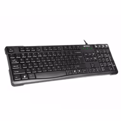 A4Tech KR-750, Taille réelle (100 %), Avec fil, USB, Noir