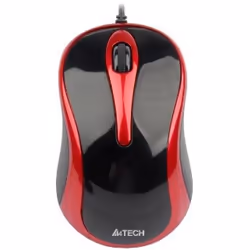 A4Tech N-350-2, Ambidextre, V-Track, USB Type-A, 1000 DPI, Noir, Rouge