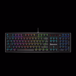 A4Tech B820R, Taille réelle (100 %), USB, Clavier mécanique, LED RGB, Noir