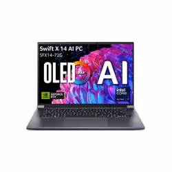 PC Portable Acer Swift SFX14-72G-70QA 14.5" OLED 120 Hz Copilot+ Intel® Core Ultra 7 32 Go RAM 1 To SSD Gris